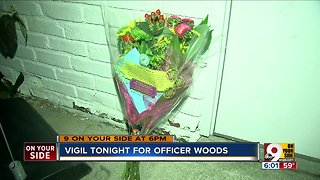 Vigil tonight for Officer Woods