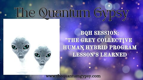 BQH Session The Grey Collective Hybrid Program. Urging humanity to learn from their choices.