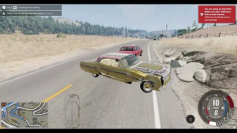 BeamNG drive , car delivery, old car view, crashed