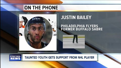 NHL player throwing support behind taunted youth from Amherst Youth Hockey team.