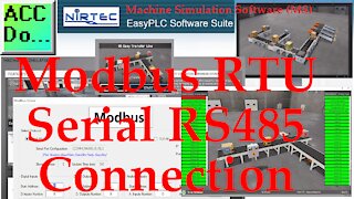 Machine Simulation Software (MS) Modbus RTU Serial RS485 Connection