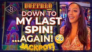 Down To My Last Spin! Again! 😳 Will Buffalo Link Make A Epic Comeback Slot Win?!?
