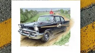 Time lapse painting of 1957 Chevrolet Kentucky State Police Cruiser