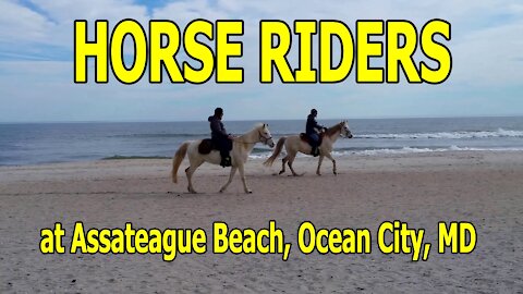 Horse Riders at Assateague Beach, Ocean City, MD