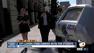 City lowers street parking rates for students
