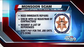 SCAM ALERT: Avoid monsoon storm-related home repair fraud
