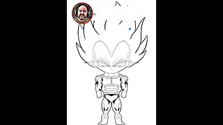 Vegeta: Part II -Line Work, Block Coloring, & Dark Shading