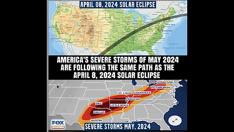 AMERICA’S SEVERE STORMS OF MAY 2024 ARE FOLLOWING THE SAME PATH AS THE APRIL 8, 2024 SOLAR ECLIPSE