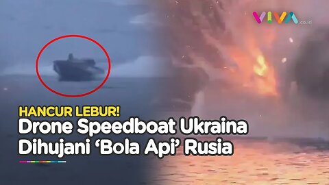 Nekat Serang Kapal Perang Rusia, Drone Speedboat Ukraina Malah 'Gosong'