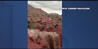 Flash flooding at Red Rock Canyon
