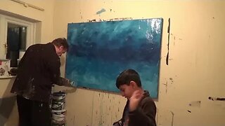 Painting a Large Abstract in Real Time (Brings me back to you)