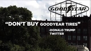 President Trump's recent tweet calling for Goodyear boycott center of new attack ad aimed at Ohioans