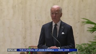 UNEDITED: Former VP Joe Biden speaks at Rep. Dingell's funeral