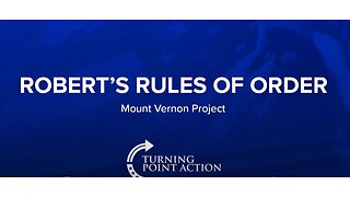 Roberts Rules of Order Turning Point Action Presentation