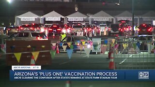 State Farm Stadium COVID-19 vaccine 'plus one' process