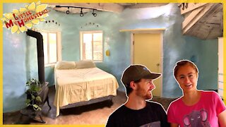 Earthbag Bedroom Earthen Cob Floor Restore, Pallet Buffet Table & Light Install | Weekly Peek Ep249