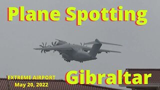 Gibraltar Plane Spotting 4K, and a Beautiful Appearance of RAF A400