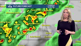 Warm day ahead with scattered storms