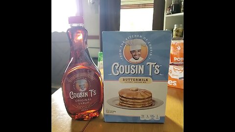 #CousinT, pancake mix and HFCS-less #syrup #GourmetProvisions,