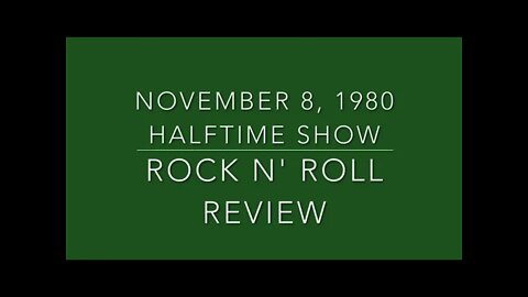 Slippery Rock State College Nov 8, 1980 Rock n' Roll Review Halftime Show