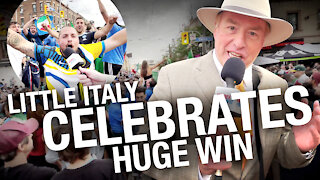 Big celebration in Toronto's Little Italy as fans party like it's 2019