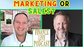 FINANCE HOST ASKS: Which Is More Important to a Business: Sales Or Marketing? Joe Ingram Explains