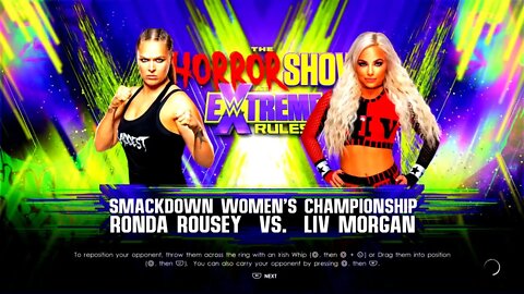 WWE Extreme Rules 2022 Morgan v Rousey in an Extreme Rules match for the WWE SmackDown Women's Title