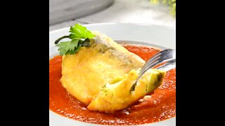 Chile Rellenos with Tomato Soup