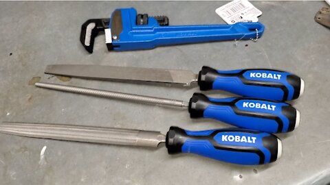Kobalt 3 Pc File Set & Pipe Wrench (Shout Out To Duey_didit)