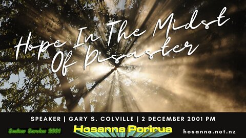 Hope In The Midst Of Disaster (Gary Colville) | Hosanna Porirua