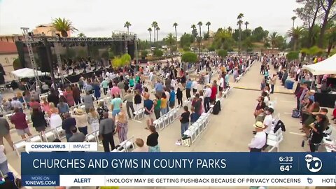 Public parks could be used to help Churches and gyms stay open