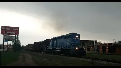 Bonus E&LS Track Maintenance, Freight Train & A Conductor Waves During Severe Storm! | Jason Asselin