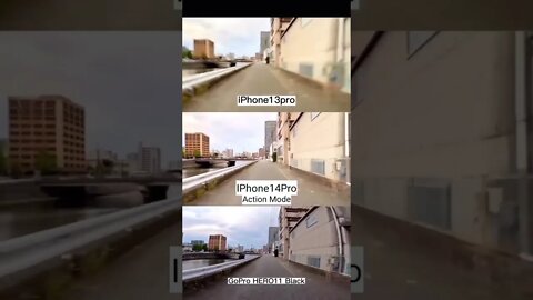 IPhone13Pro vs IPhone14Pro vs GoPro Hero11Black stability test #shorts #iphone