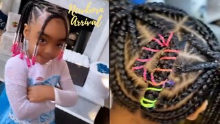 Toya Johnson's Daughter Reign Gets A Number 4 Braid For Her B-Day! 💁🏾‍♀️