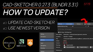 ⚠ How To Update CAD Sketcher - CAD In Blender - Blender CAD Addon