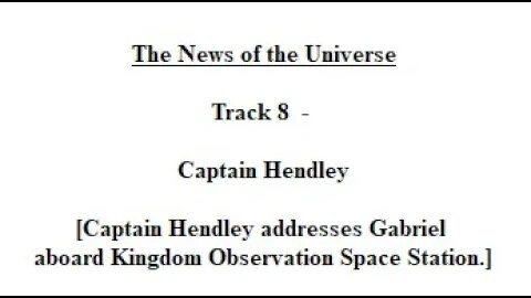 Track 08 Captain Hendley - The News of the Universe