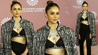 Rakul Preet Singh With Jackky Bhagnani At Nita Mukesh Ambani Cultural Centre - NMACC