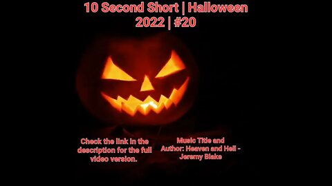 10 Second Short | Halloween 2022 | Halloween Music #Halloween #shorts #halloween2022 #20