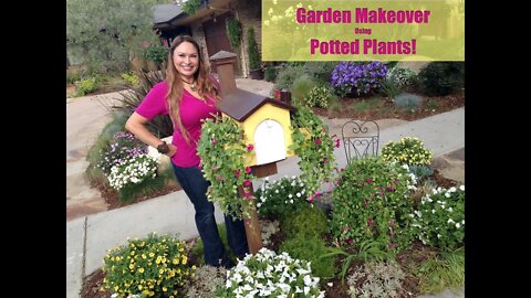 GARDEN MAKEOVER 🌺(Before/After) Mailbox Makeover with Colorful Flowering Potted Plants!