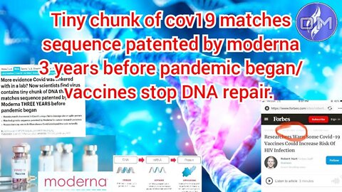 Tiny chunk of COVID19 'matches sequence patented by Moderna THREE YEARS before pandemic began, vaccines stop DNA repair