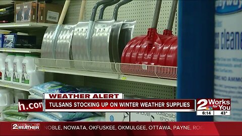 Tulsans stocking up on winter weather supplies