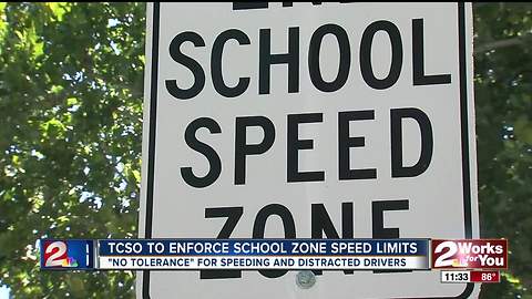 Tulsa deputies to enforce school zone speed limits