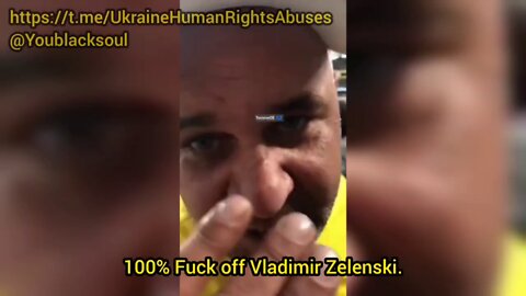 A Ukraine fan says "F*ck Zelensky" at UEFA Nations League Ukraine vs. Ireland football match