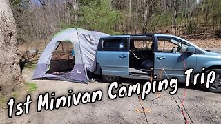 FREE BOONDOCKING in PA | 1st Minivan Camping Trip | The good & the bad #minivancamper #minivanlife