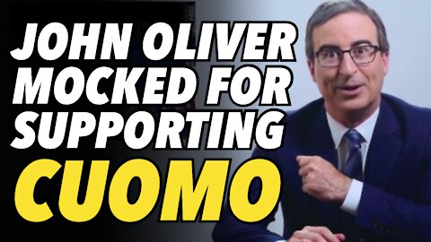 John Oliver mocked as 'very brave' after supporting Andrew Cuomo for all of last year