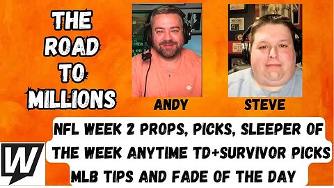 NFL Week 2 Props, Picks & Sleeper Of The Week Anytime TD Scorer, MLB Tips & Fade Of The Day