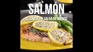 Salmon with Lemon in Mango Sauce