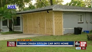 16-year-old boy arrested for grand theft auto after crashing stolen SUV into Clearwater home