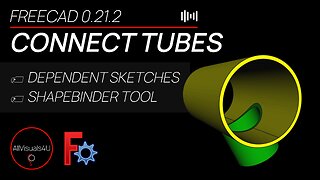 😮 EASY - FreeCAD ShapeBinder Tutorial - FreeCAD Tube - FreeCAD Pipe | #Shorts