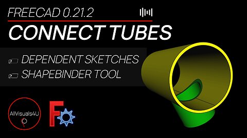 😮 EASY - FreeCAD ShapeBinder Tutorial - FreeCAD Tube - FreeCAD Pipe | #Shorts